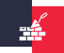 Brick wall with trowel icon design.